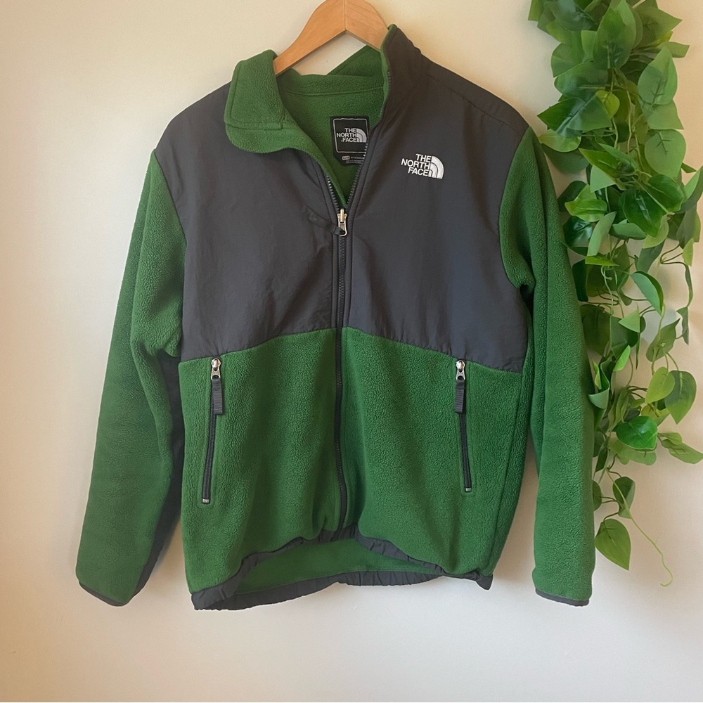 The North Face 1990s Vintage Youth Denali Green Fleece Jacket
